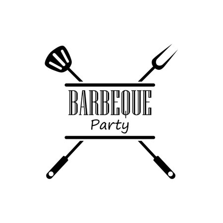 barbeque logo and symbol vector illustration designのイラスト素材