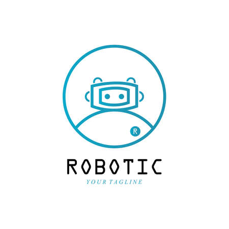 robot logo and symbol vector icon illustration designのイラスト素材