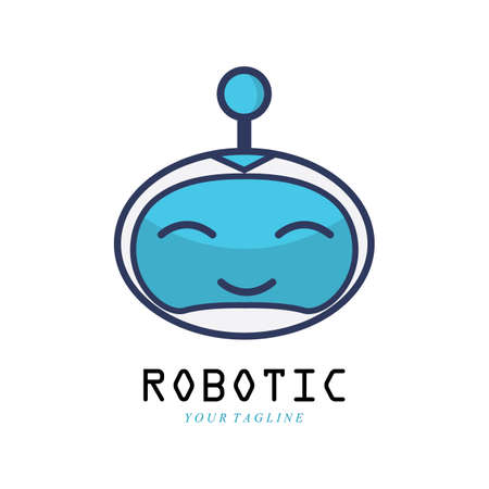 robot logo and symbol vector icon illustration designのイラスト素材