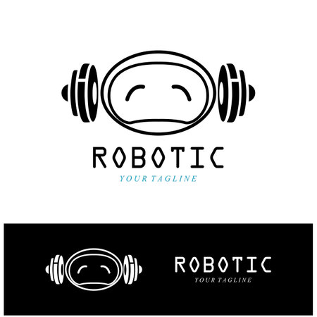 robot logo and symbol vector icon illustration designのイラスト素材