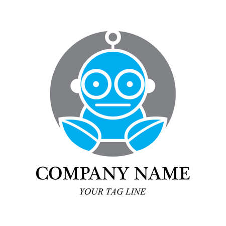 robot logo and symbol vector icon illustration designのイラスト素材