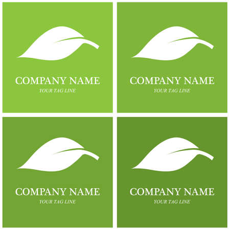 leaf logo icon vector illustration template designのイラスト素材