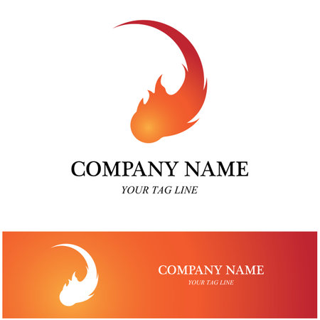 meteor logo and symbol vector icon illustration templateのイラスト素材