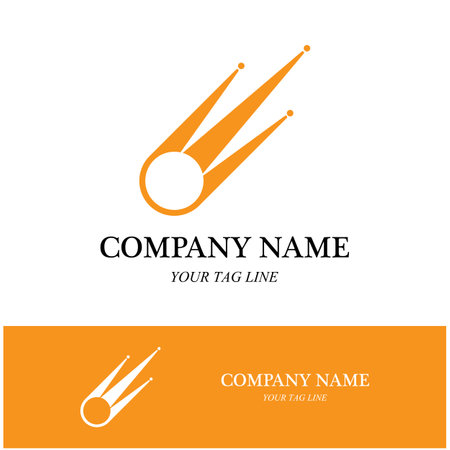 meteor logo and symbol vector icon illustration templateのイラスト素材