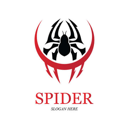 spider logo vector and illustration template designのイラスト素材