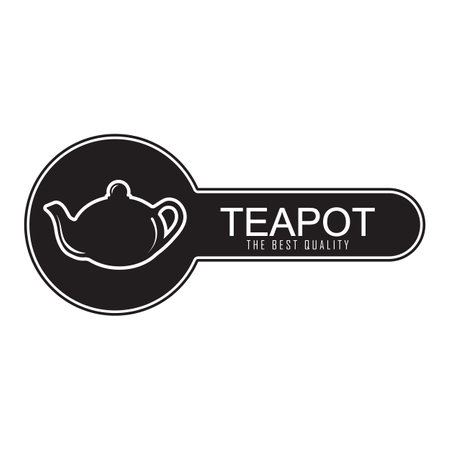 Beverage coffee and tea teapot logo vector illustration designのイラスト素材