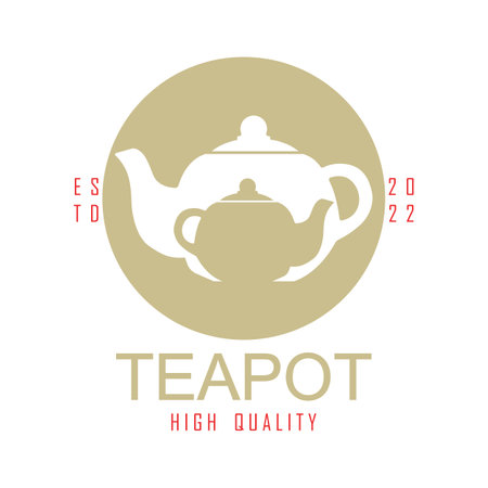 Beverage coffee and tea teapot logo vector illustration designのイラスト素材