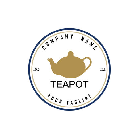 Beverage coffee and tea teapot logo vector illustration designのイラスト素材