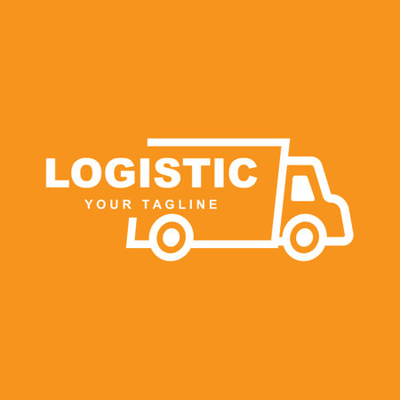 Logistic Company Logo Vector With slogan templateのイラスト素材