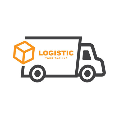 Logistic Company Logo Vector With slogan templateのイラスト素材