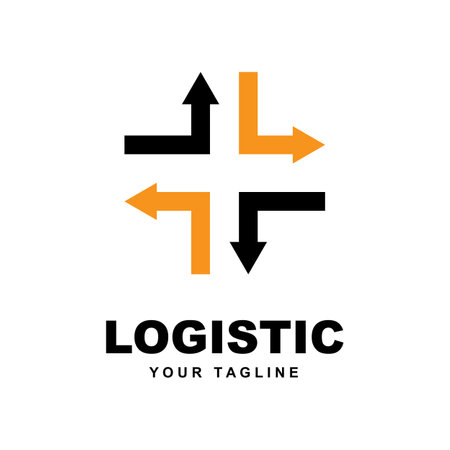 Logistic Company Logo Vector With slogan templateのイラスト素材