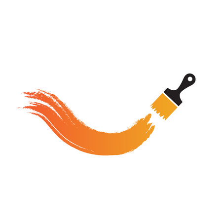 City Paint Logo, house paint, painting services, painting logoのイラスト素材