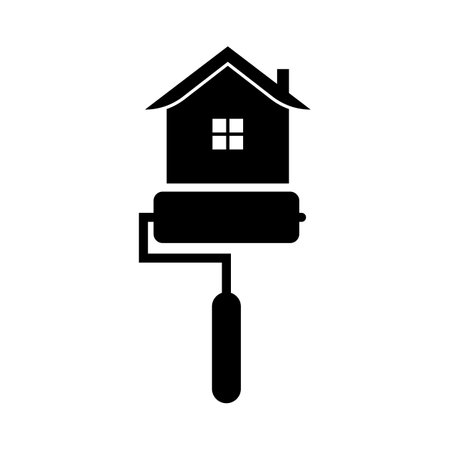 City Paint Logo, house paint, painting services, painting logoのイラスト素材