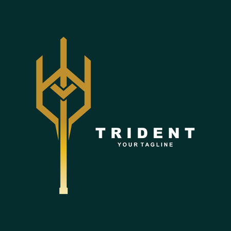 Trident Logo Template vector icon illustration designのイラスト素材