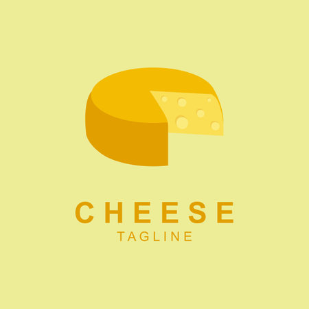 cheese logo vector.  Logo template, vector design, Logo,Symbol, Icon, design Concept.のイラスト素材