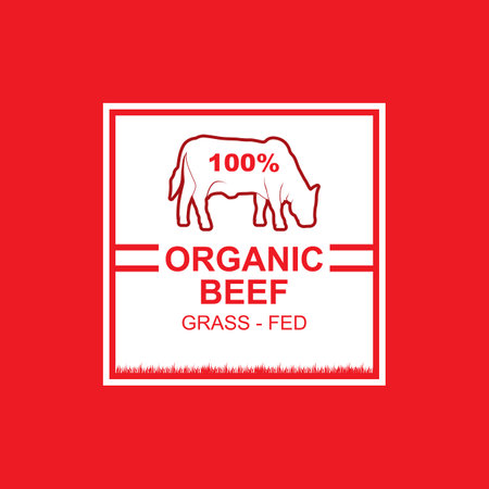 Retro Vintage Farm Cattle Angus Livestock Beef Emblem Label logo design vector. logo for organic beef, livestock, butcher and farm animal logo inspirationのイラスト素材
