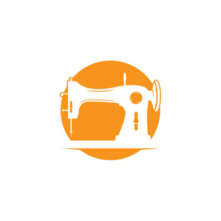 Tailor vector logo design. Sewing old machine icon. Textile emblem. brand companyのイラスト素材
