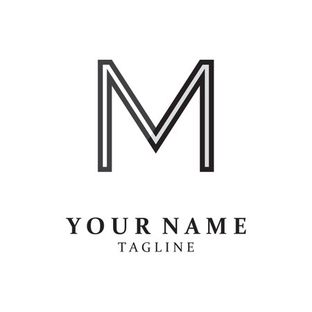 M Letter Logo Template vector illustration designのイラスト素材