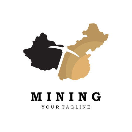 mining logo vector icon illustration designのイラスト素材