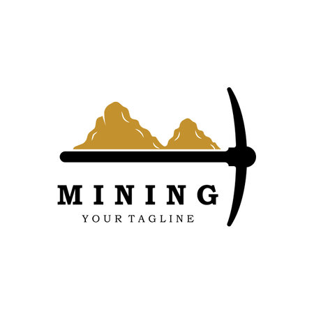 mining logo vector icon illustration designのイラスト素材