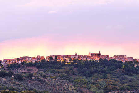 Panorama of the small village of Pianella in Abruzzo, Italyの写真素材