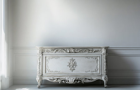 Vintage baroque furniture in classic interior. 3d renderの素材