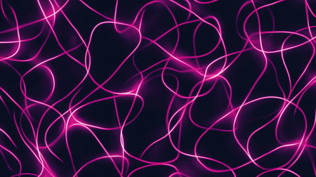 Abstract neon lines background. 3d rendering, 3d illustration.の素材