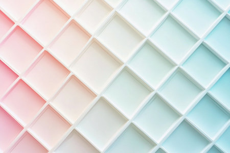 Abstract background of light blue and pink geometric pattern, square shape.の素材
