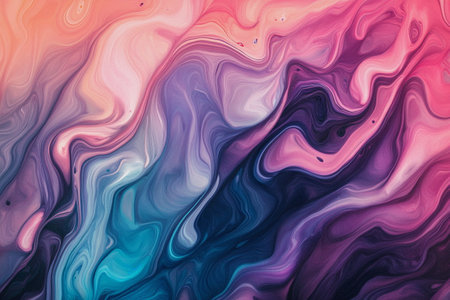 Colorful abstract painted background. Liquid marble pattern. Colorful textureの素材
