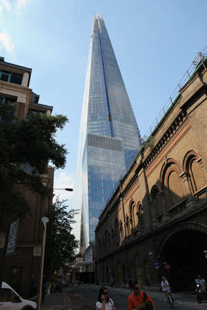 The Shard, designed by Renzo Piano, is a 95-storey skyscraper in London のeditorial素材