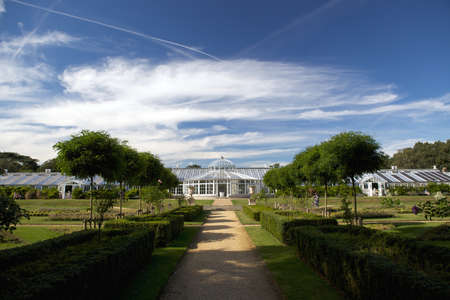 Chiswick Gardens Conservatory, built in 19th Century, Chiswick, London, UKの写真素材