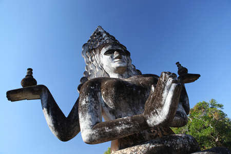 Buddha Park, also known as Xieng Khuan, is a park full of bizarre and eccentric statues near Vientiane, Laos, SE Asiaの写真素材