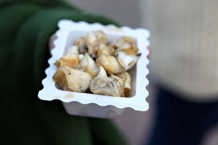 Pickled whelks are a traditional seafood snack in the United Kingdomの写真素材