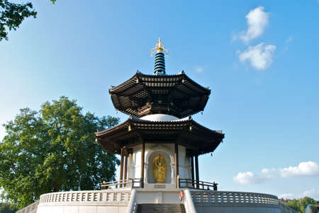 Peace Pagoda, Battersea Park, London の写真素材