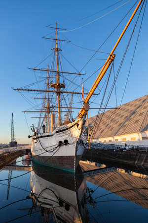 HMS Gannet at Chatham Historic Dockyardのeditorial素材