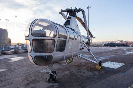 Westland Dragonfly helicopter at Chatham Historic Dockyardのeditorial素材