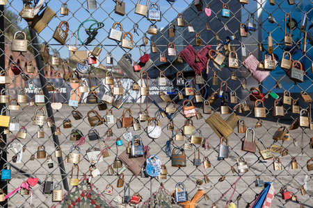 Love locks in Londonのeditorial素材
