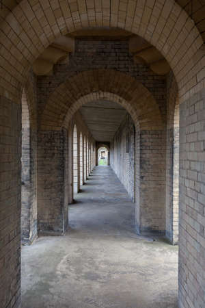 Colonnade with a diminishing perspectiveの写真素材