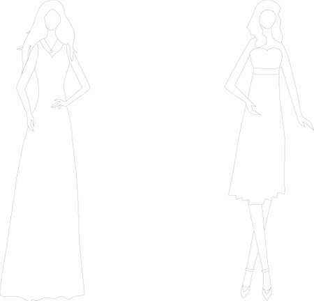 Handmade Female Fashion Design, Illustrationのイラスト素材
