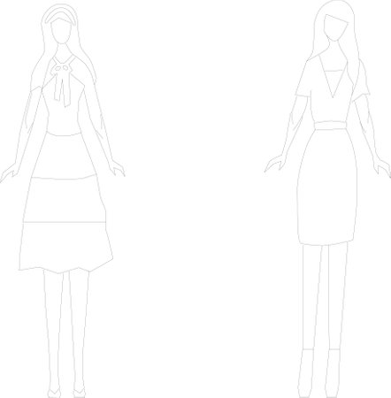 Handmade Female Fashion Design, Illustrationのイラスト素材