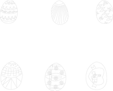 Handmade Easter Eggs Design, Illustrationのイラスト素材