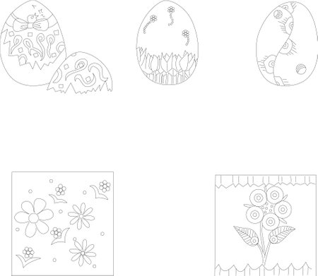 Handmade Easter Eggs, Pattern Design, Illustrationのイラスト素材