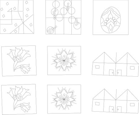 Handmade Easter Egg, Pattern Design, Illustrationのイラスト素材