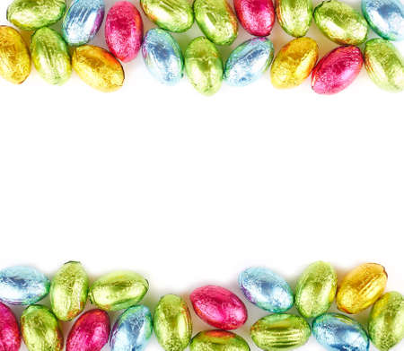 Colorful Easter Eggs Backgroundの写真素材