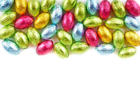 Easter Eggs Isolated On Whiteの写真素材