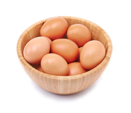 Easter eggs isolated on a white backgroundの写真素材