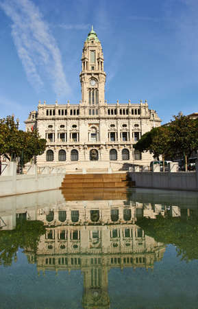 city hall of Porto, Portugal のeditorial素材