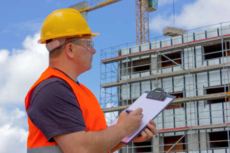 Male worker at Constructionの写真素材