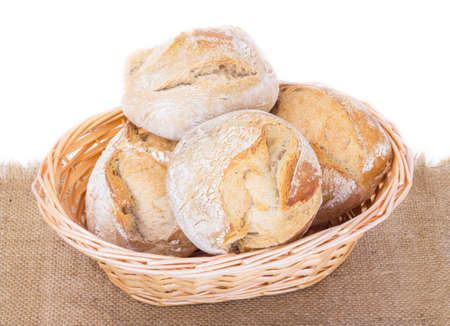 Basket with Bakery Productsの写真素材
