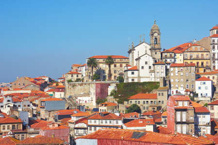 Roofs of the oldest part of Porto-city, Portugalの写真素材